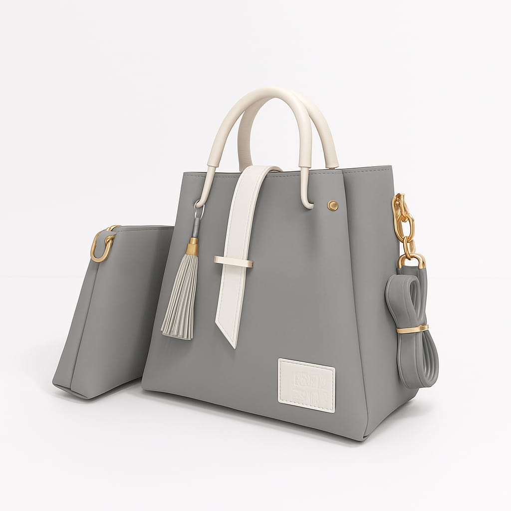 2 PCS Women Shoulder Bag Set – Soft Synthetic Leather (9x12) - 5563