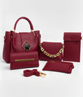 Fashion Fiesta – 5 PCS Shoulder Bag Set (Soft Leather) - 5555